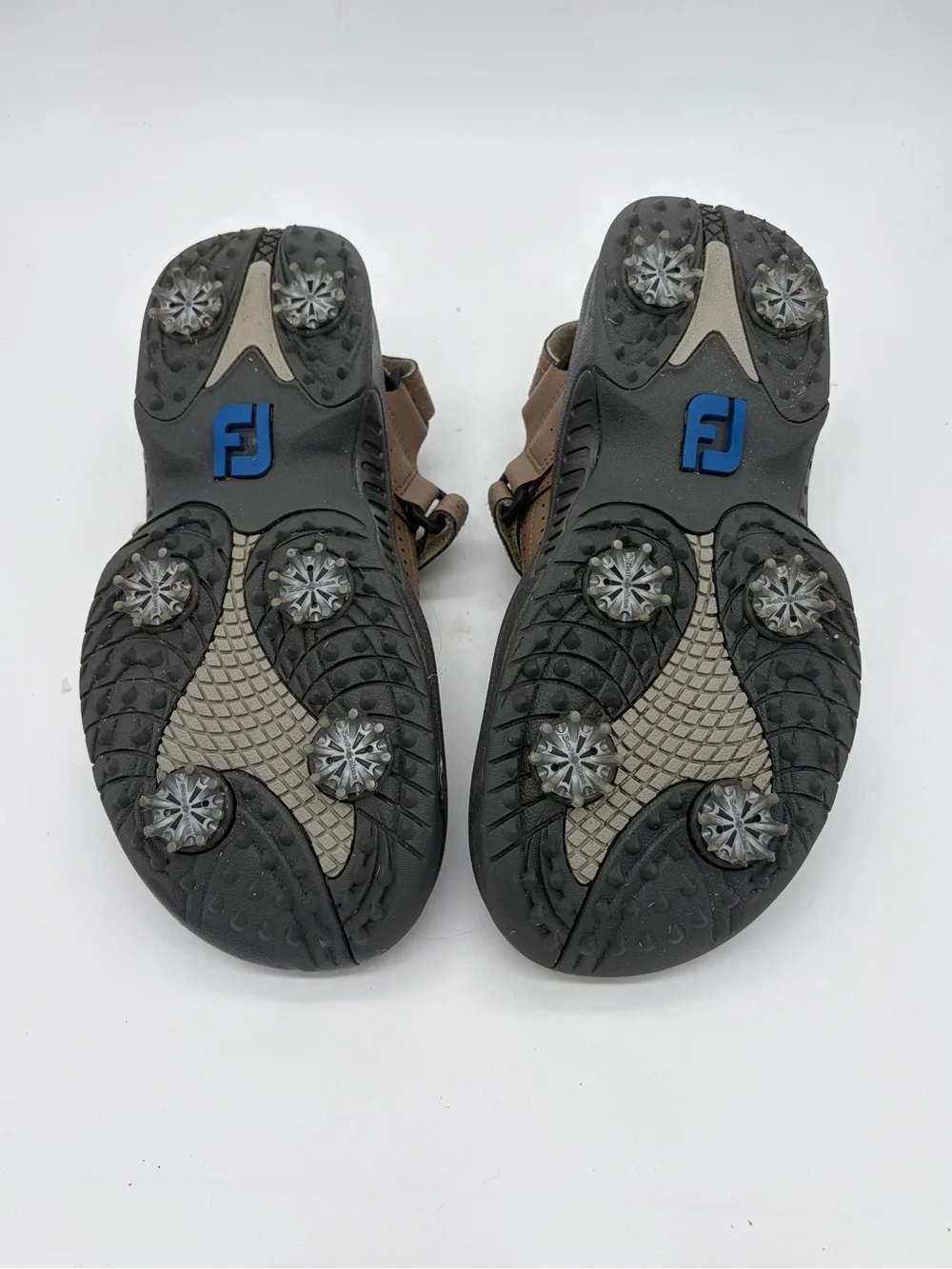FootJoy Tan and Black Adjustable Golf Sandals